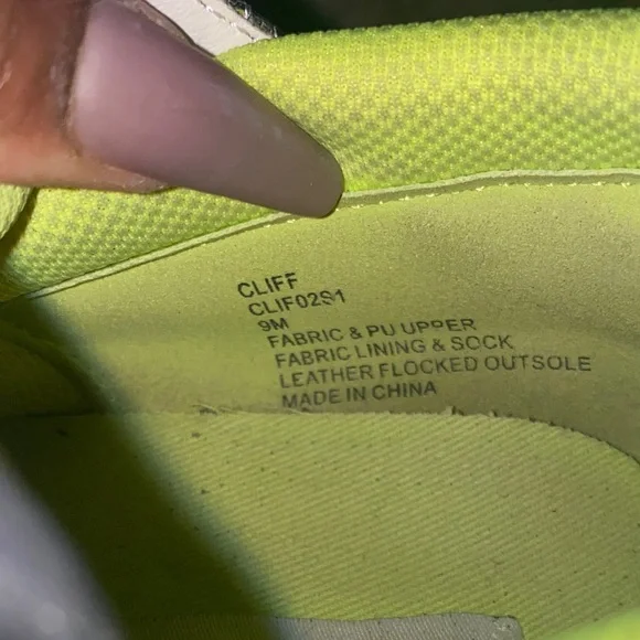 Steve Madden Cliff Neon Green and Black Wedge Sneakers - Picture 7 of 10